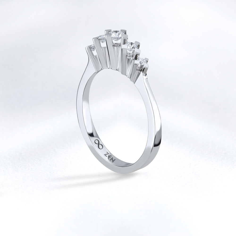 0.20 ct. Fünfstein Diamantring