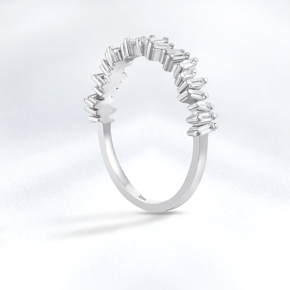 0.30 ct. Halbmemoire Diamantring
