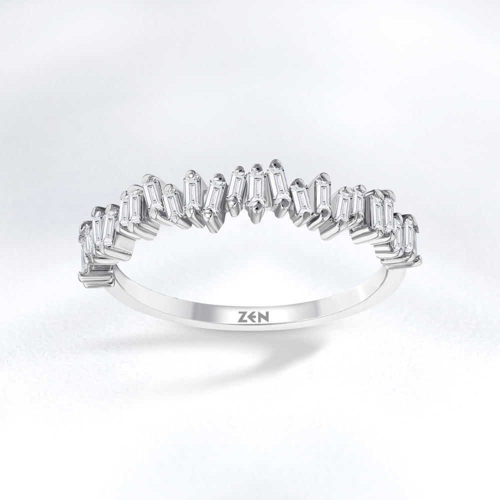 0.30 ct. Halbmemoire Diamantring