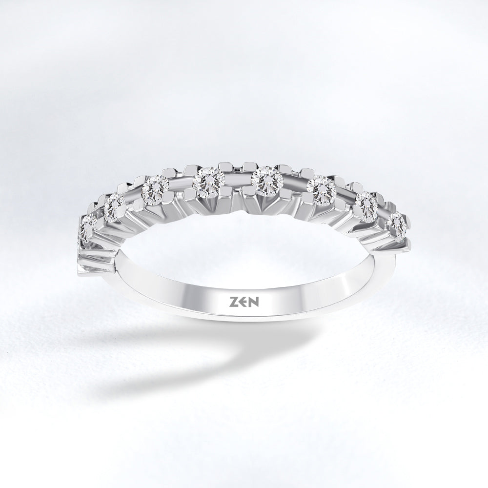 0.30 ct. Halbmemoire Diamantring
