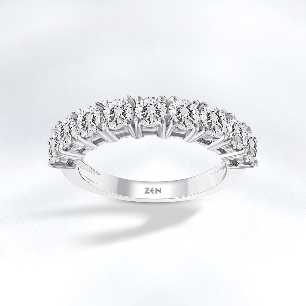 1.65 ct. Halbmemoire Diamantring