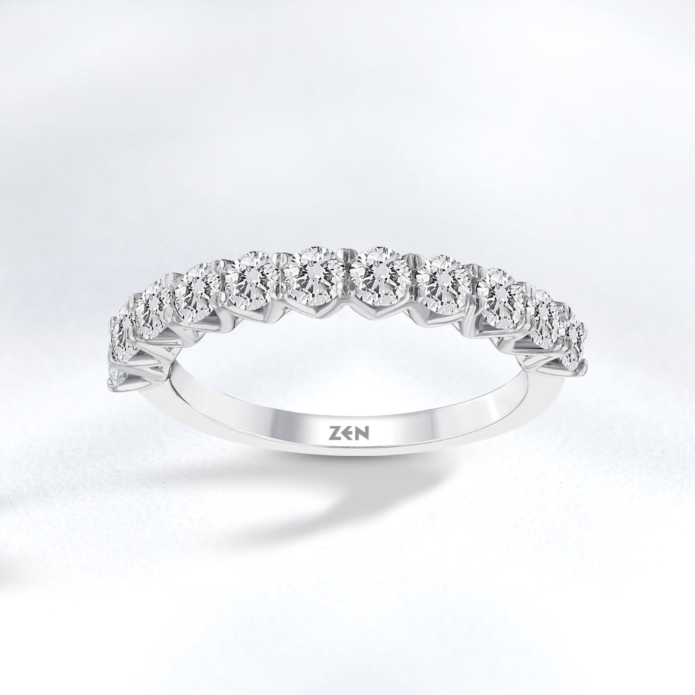 1.00 ct. Halbmemoire Diamantring