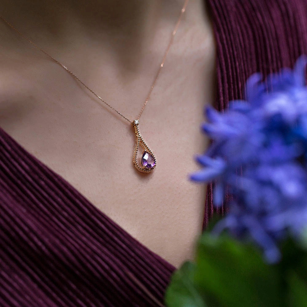1.33 ct. Amethyst Halskette