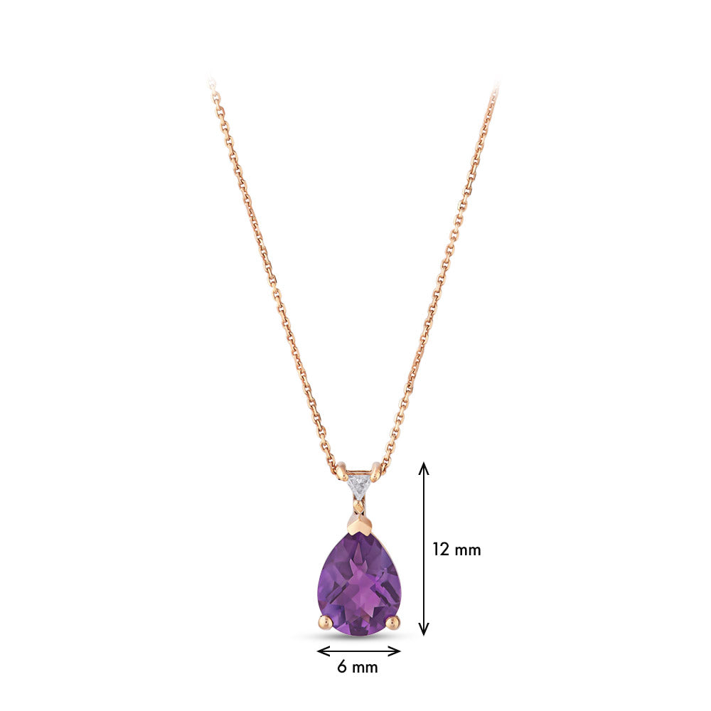 0.93 ct. Amethyst Halskette