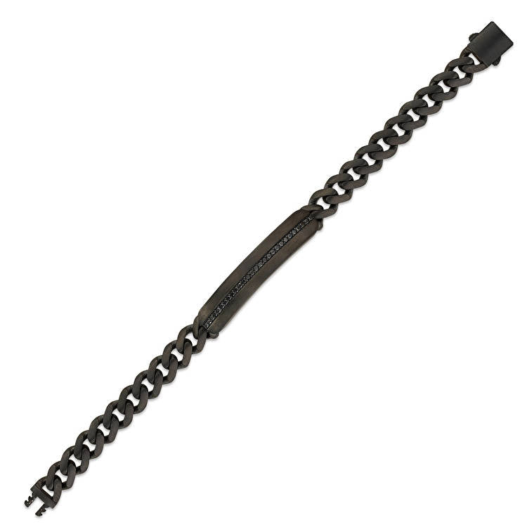 0.55 ct. Men Silver Diamond Bracelet