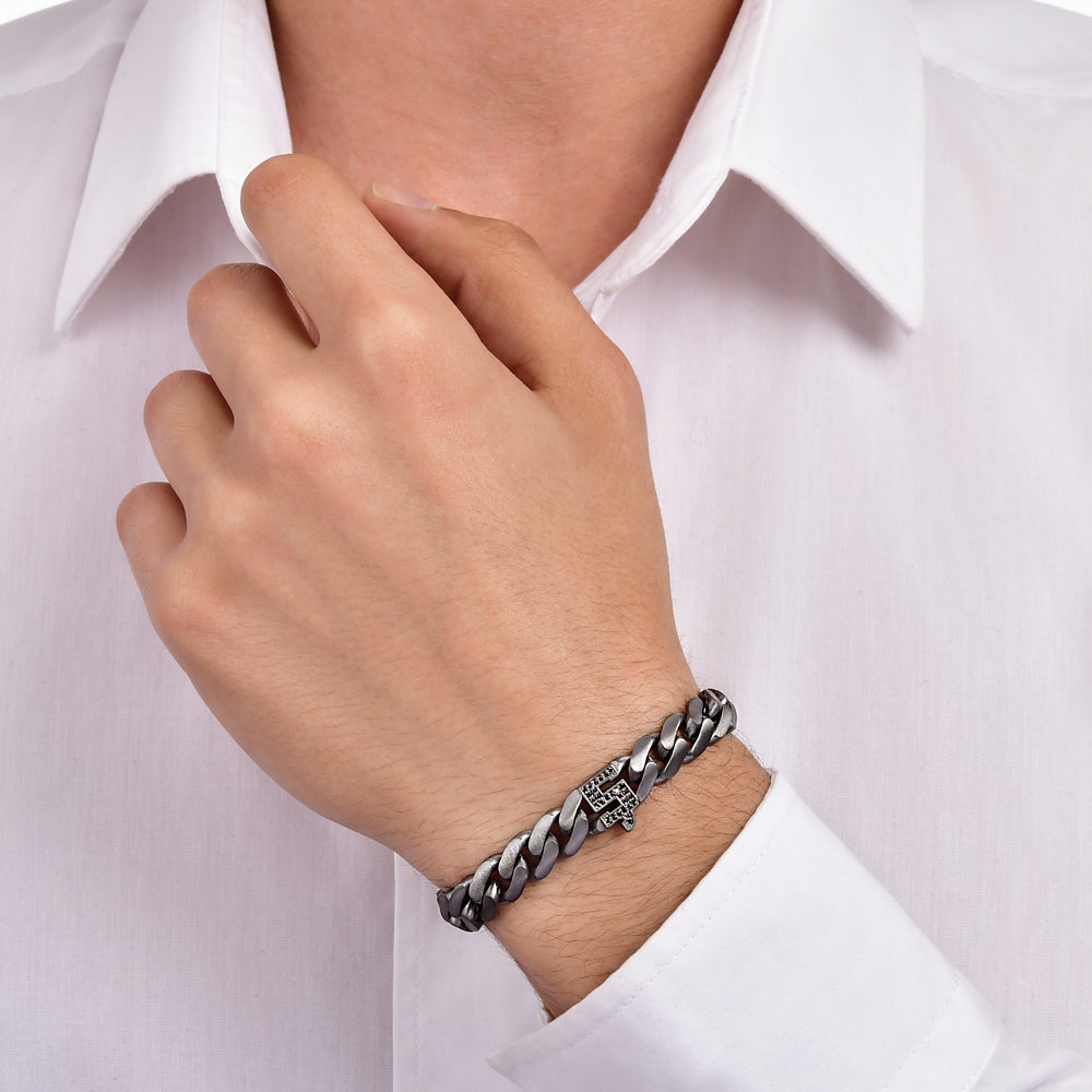 Buchstabe Ş Silberarmband