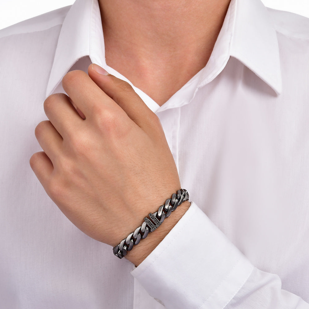Buchstabe Ü Silberarmband