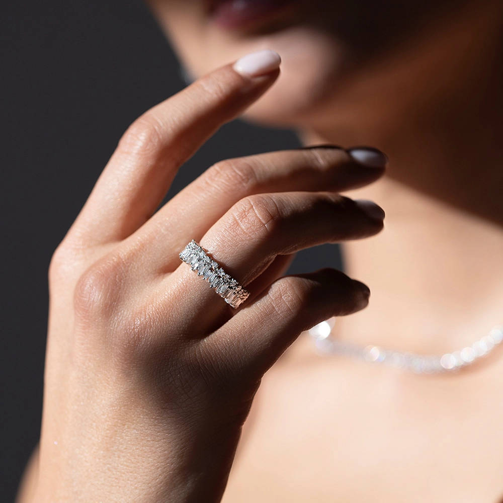 1.68 ct. Memoire Diamantring