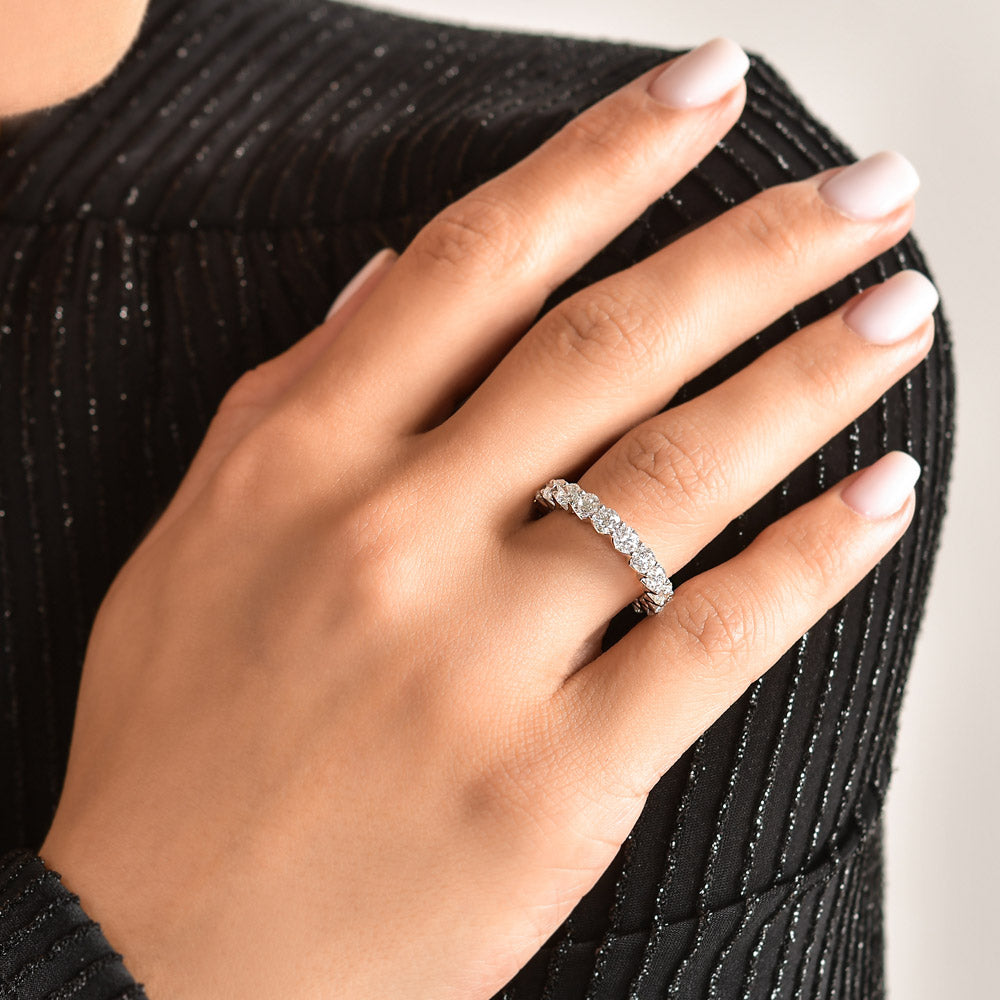 1.45 ct. Halbmemoire Diamantring