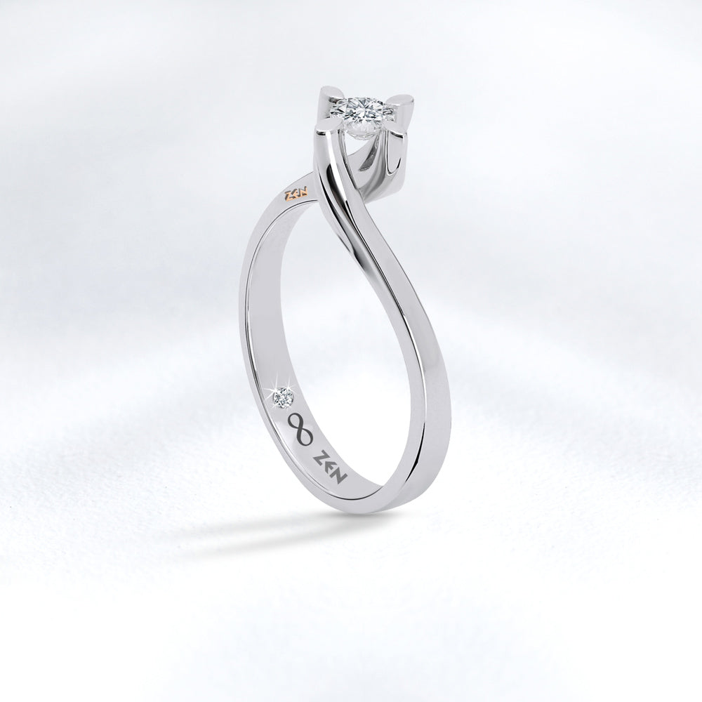 0.19 ct. Moderner Diamant Verlobungsring