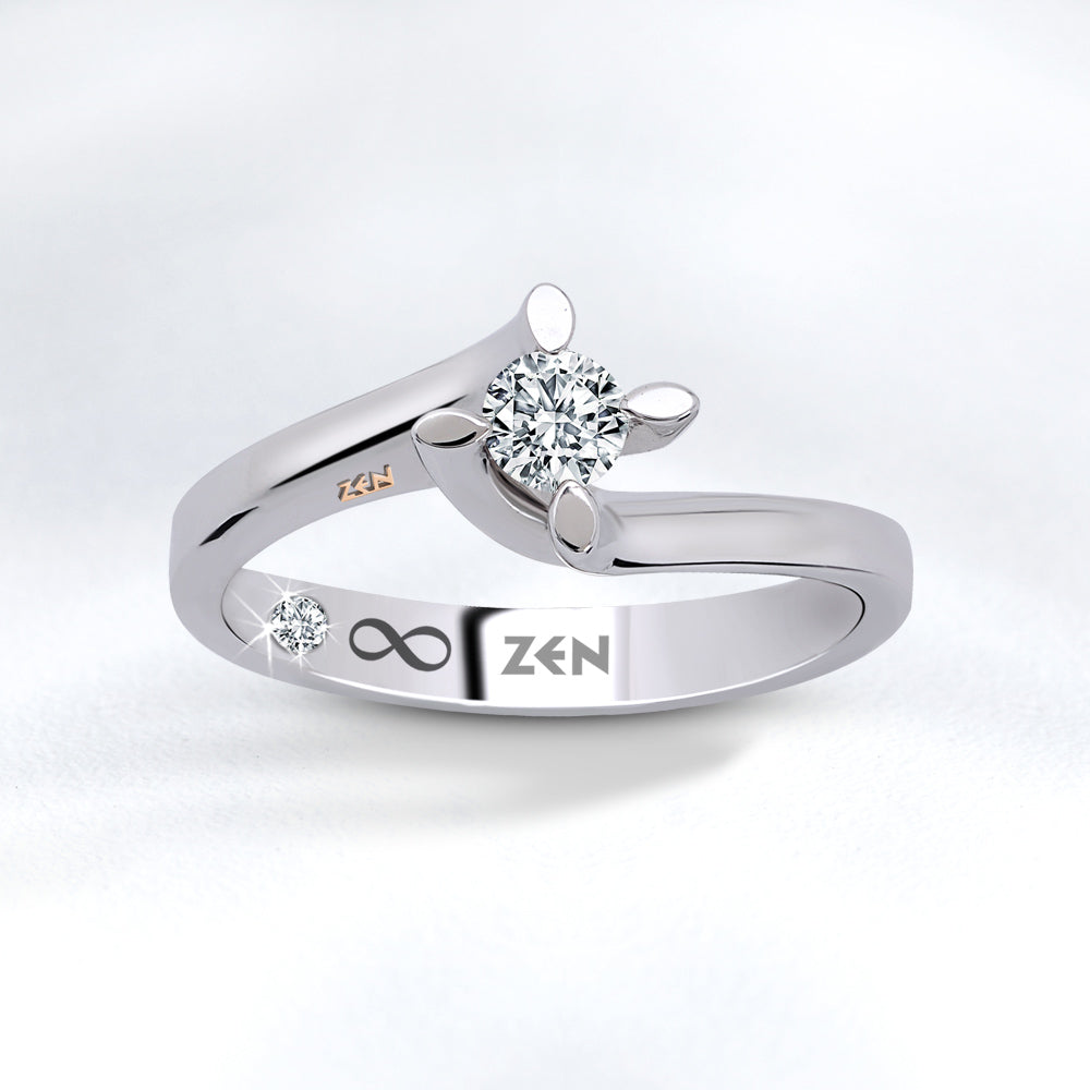 0.21 ct. Modern Diamond Engagement Ring