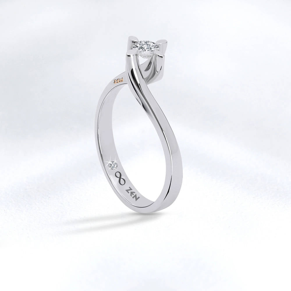 0.21 ct. Modern Diamond Engagement Ring