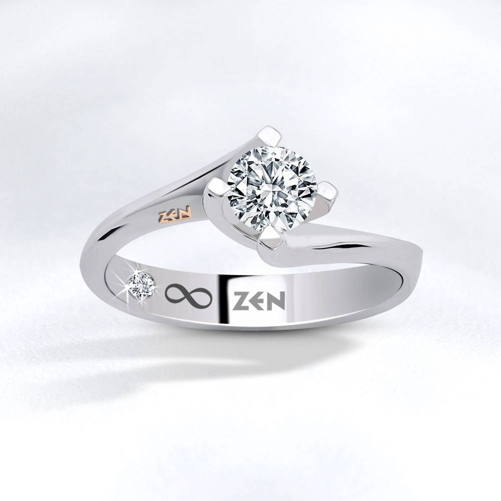 0.21 ct. Moderner Diamant Verlobungsring