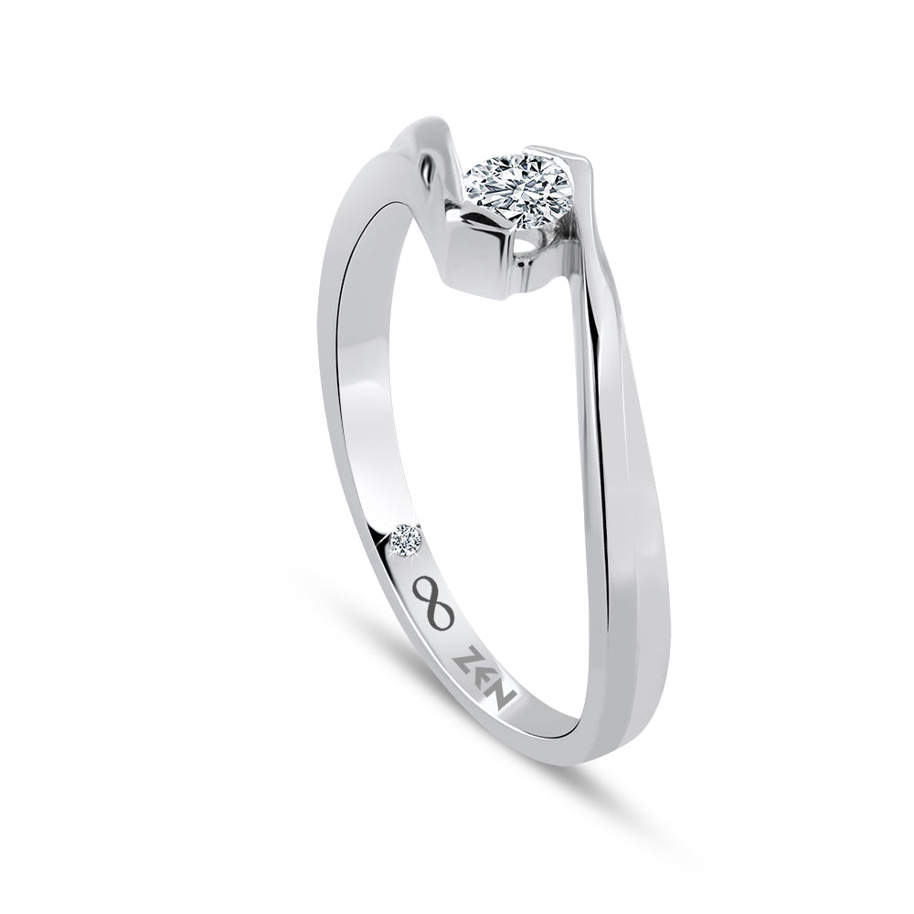 0.14 ct. Solitär Diamant Verlobungsring