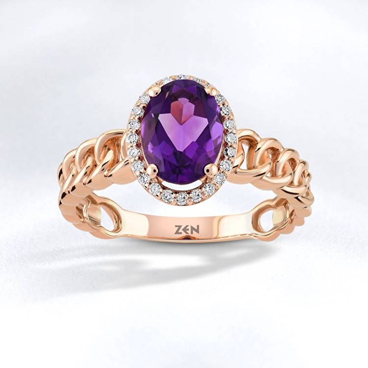 1.04 ct. Amethyst Ring