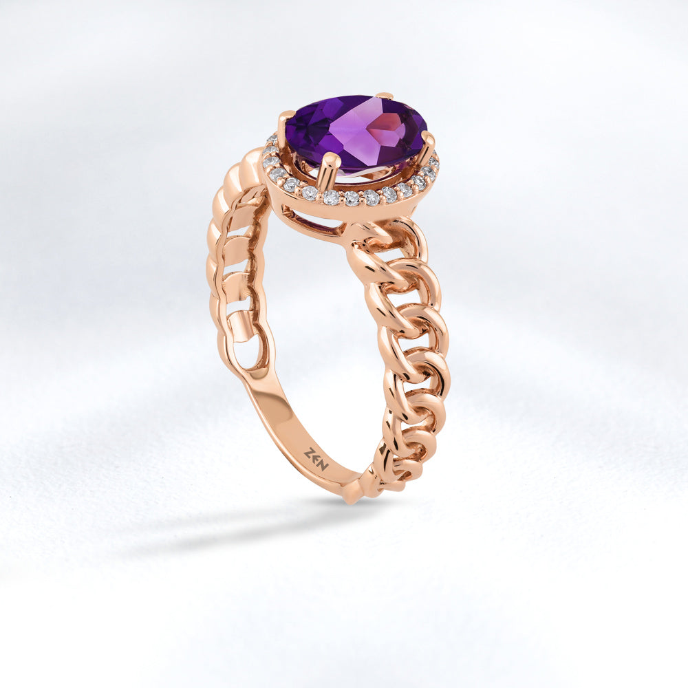 1.04 ct. Amethyst Ring
