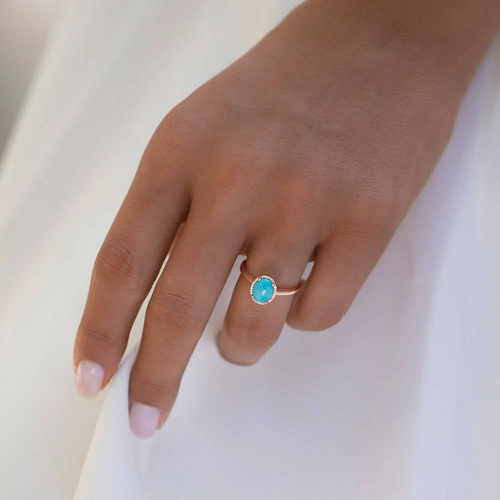 3.98 ct. Türkis Ring