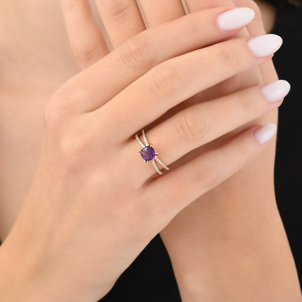 1.03 ct. Amethyst Ring