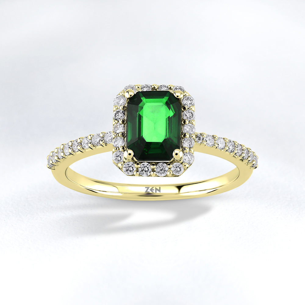 1.23 ct. Smaragd Ring