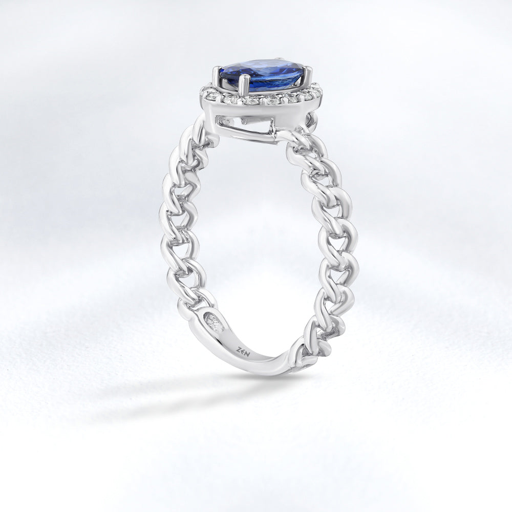 0.84 ct. Saphir Ring