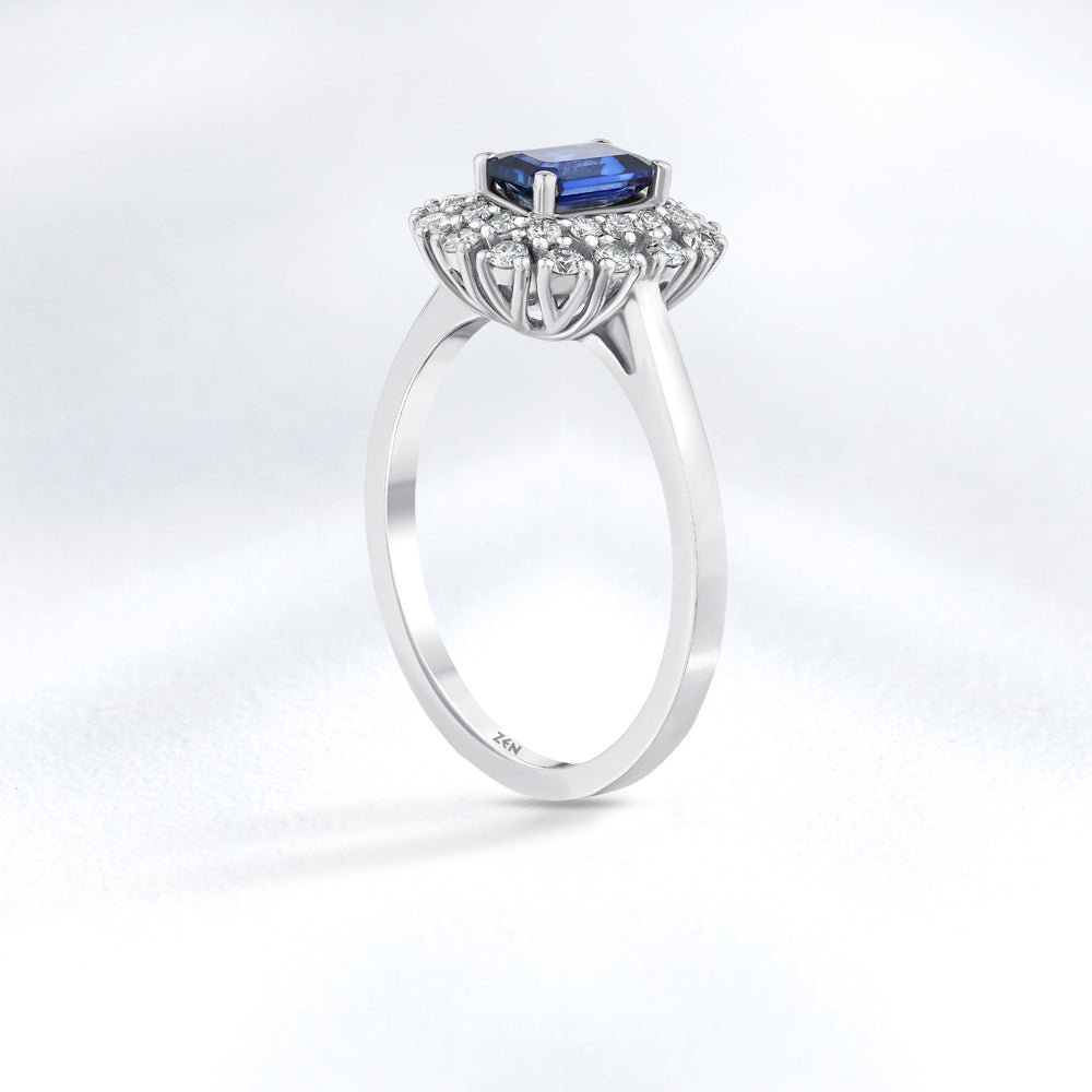 0.92 ct. Saphir Ring