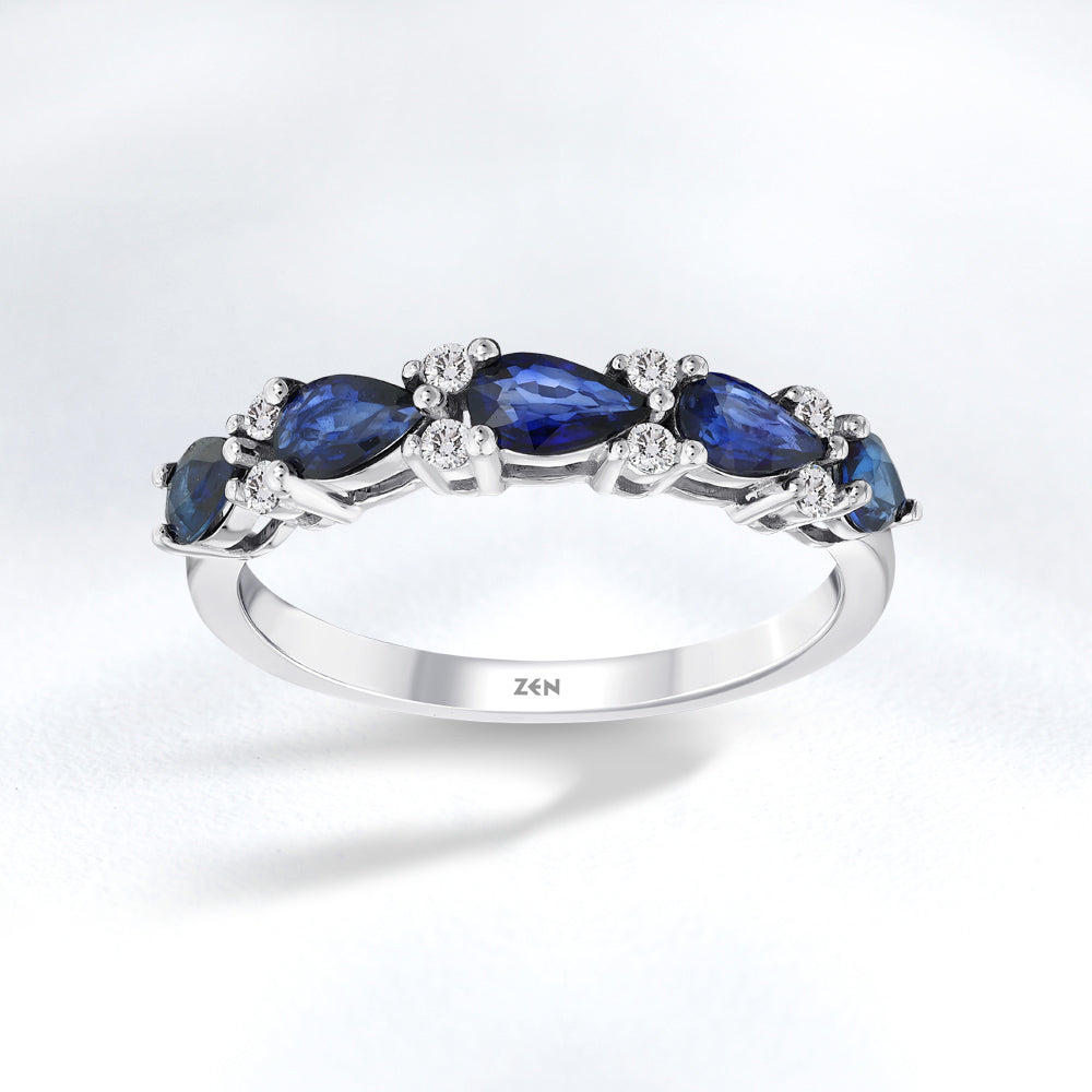 0.90 ct. Saphir Ring