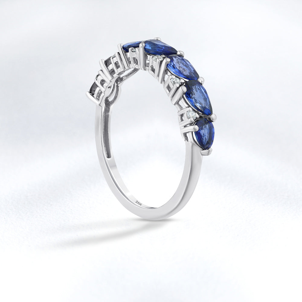 0.90 ct. Saphir Ring