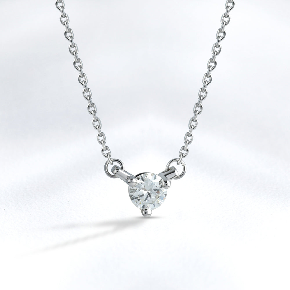 0.09 ct. Solitär Diamant Halskette