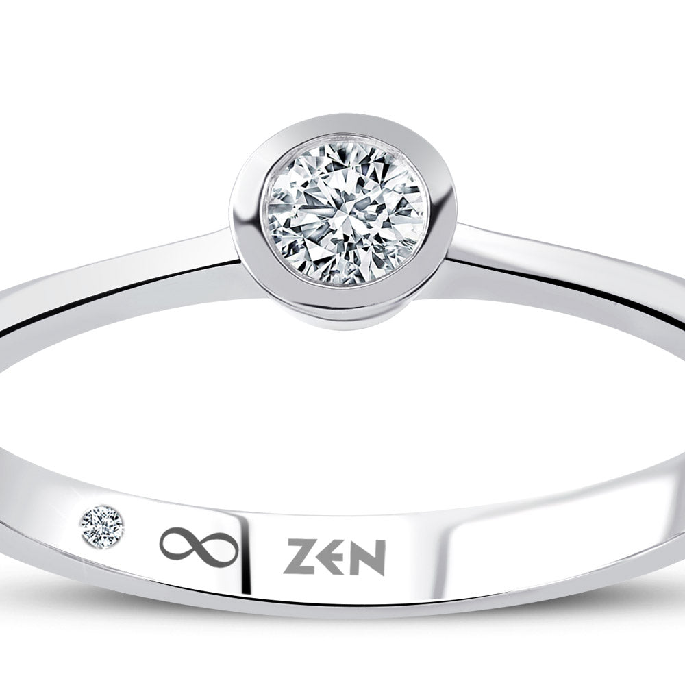 0.11 ct. Solitär Diamant Verlobungsring