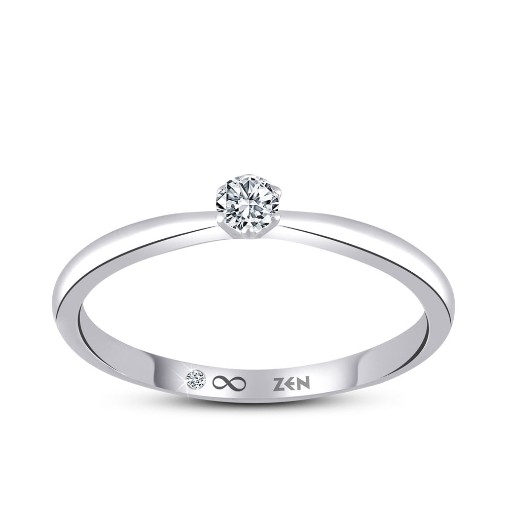 0.11 ct. Solitär Diamant Verlobungsring