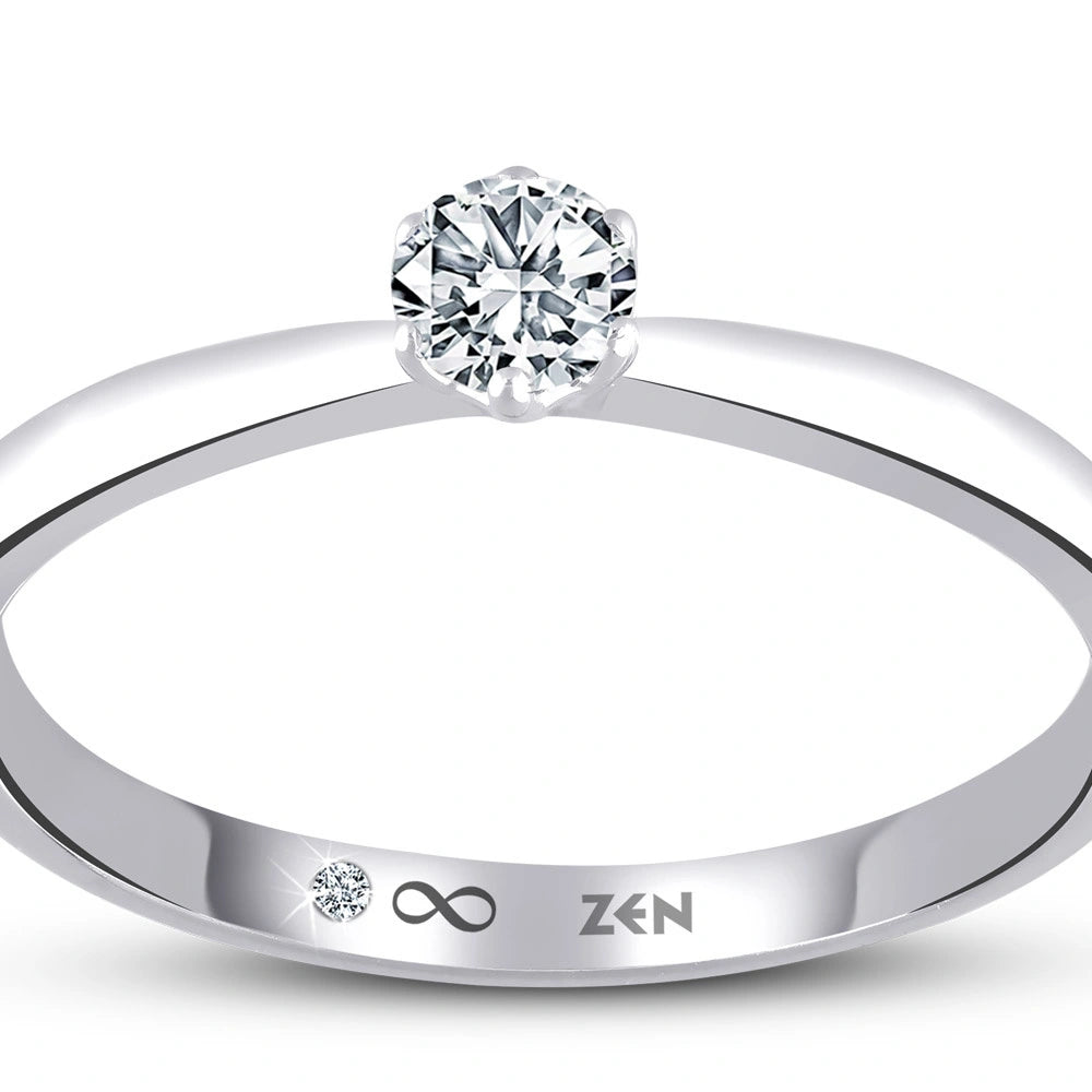 0.21 ct. Solitär Diamant Verlobungsring