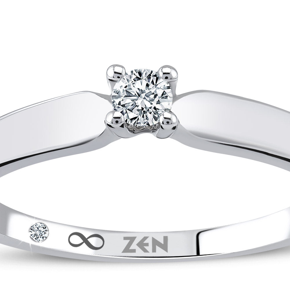 0.11 ct. Solitär Diamant Verlobungsring