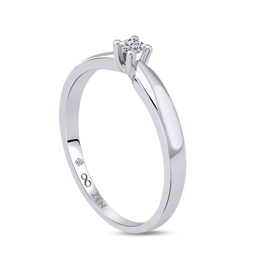 0.11 ct. Solitär Diamant Verlobungsring