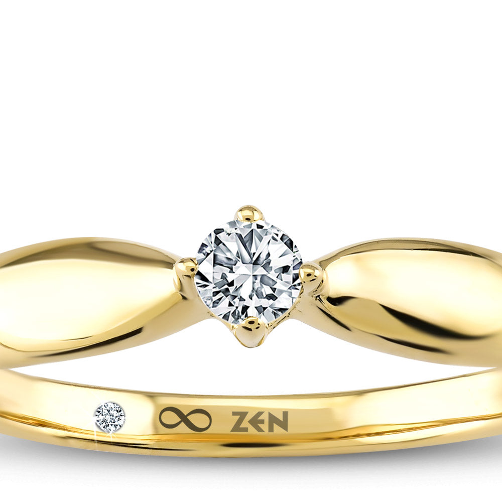 0.09 ct. Solitär Diamant Verlobungsring