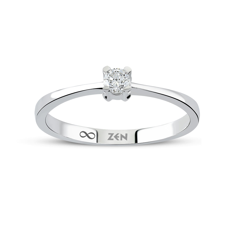 0.10 ct. Solitär Diamant Verlobungsring