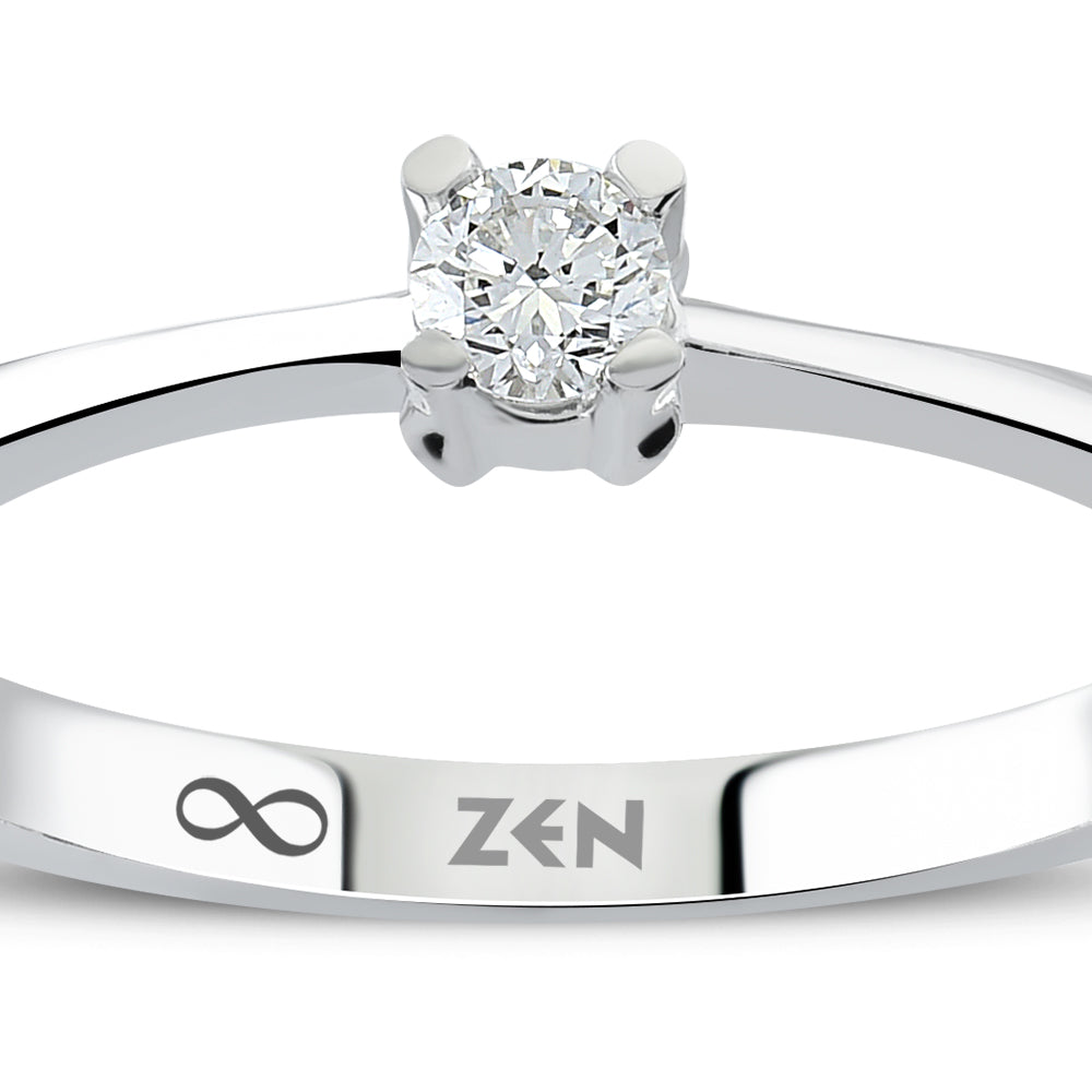 0.10 ct. Solitär Diamant Verlobungsring