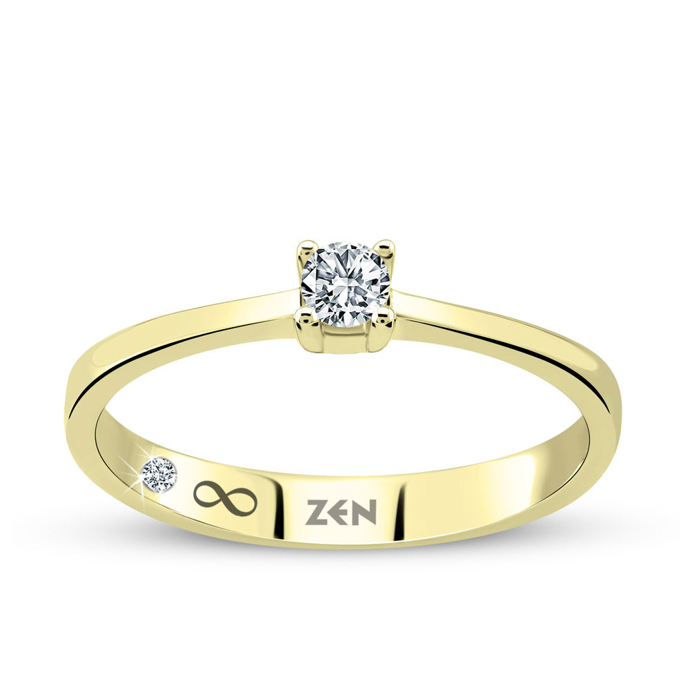 0.10 ct. Solitär Diamant Verlobungsring