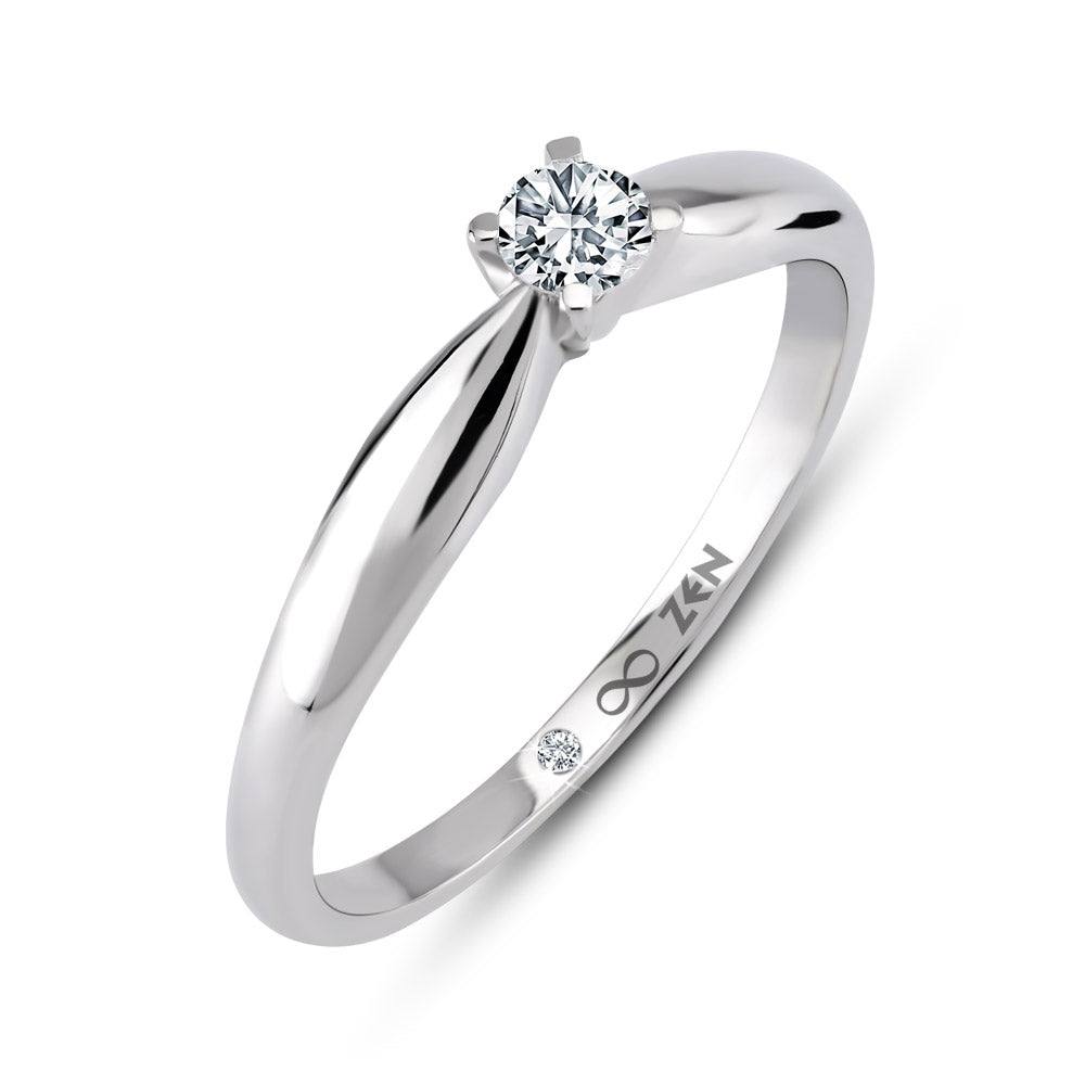 0.16 ct. Solitär Diamant Verlobungsring