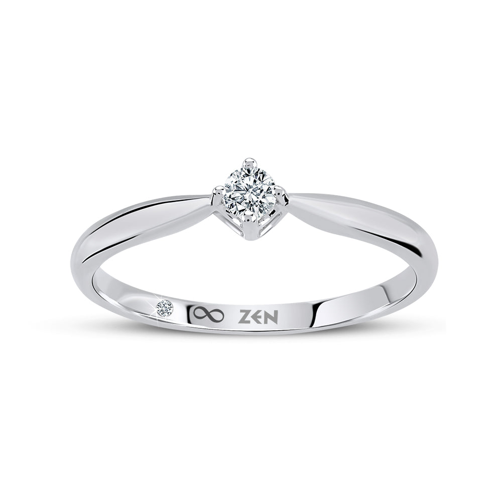 0.09 ct. Solitär Diamant Verlobungsring