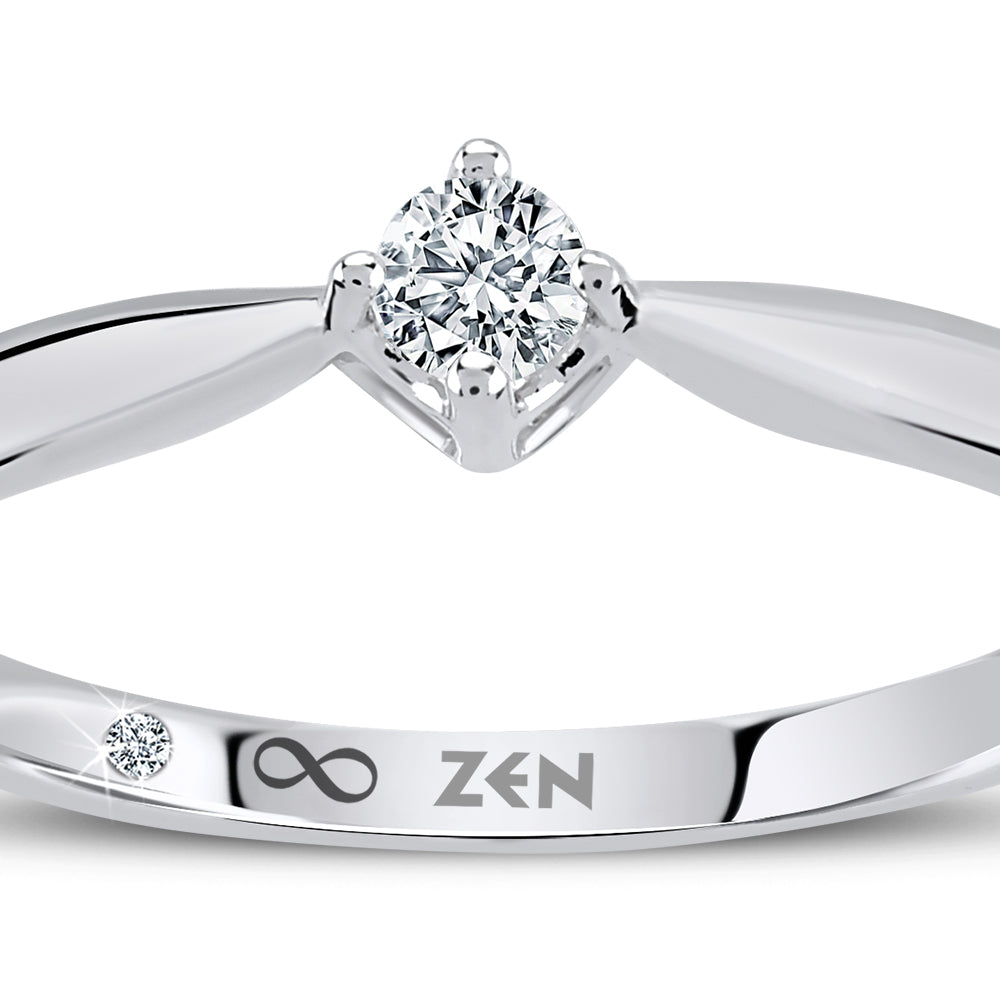 0.09 ct. Solitär Diamant Verlobungsring