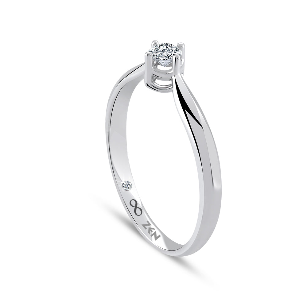 0.15 ct. Solitär Diamant Verlobungsring