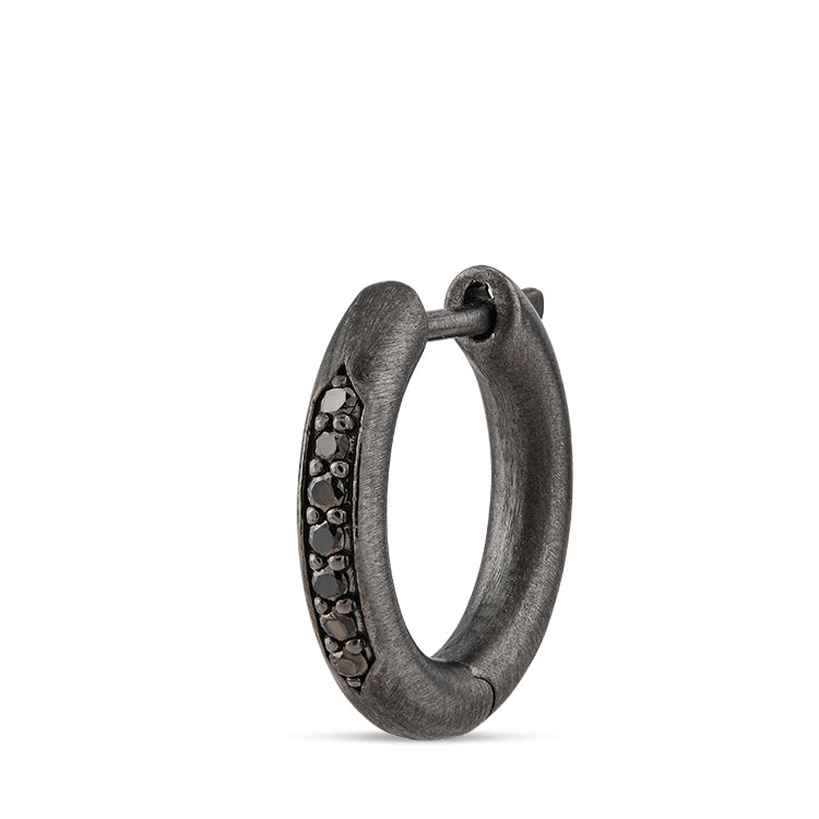 0.07 ct. Schwarz Diamantohrringe