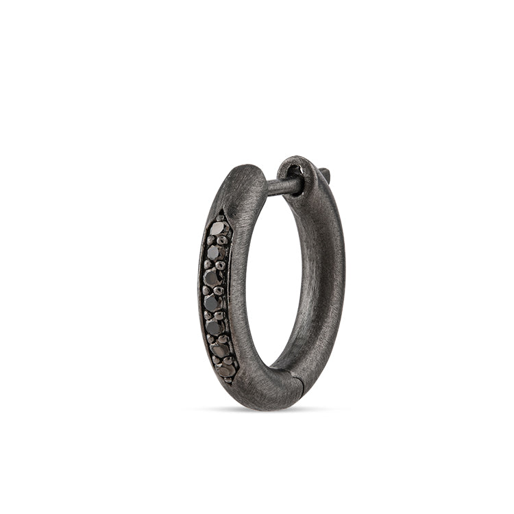 0.07 ct. Schwarz Diamantohrringe