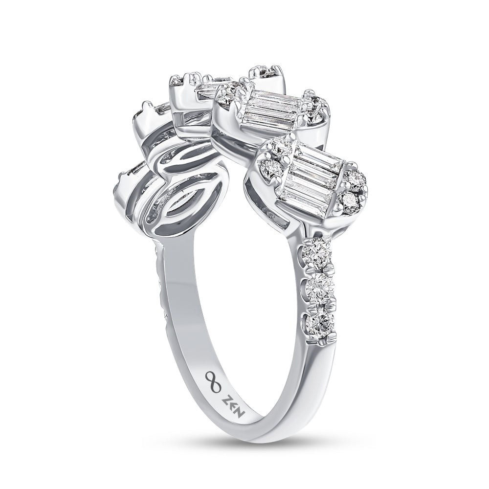 0.90 ct. Baguette Diamantring