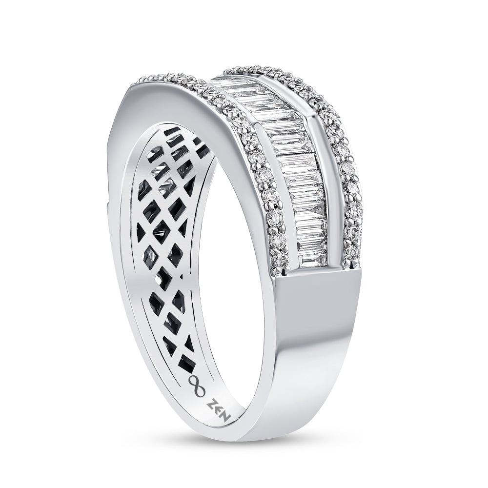 0.72 ct. Baguette Diamantring