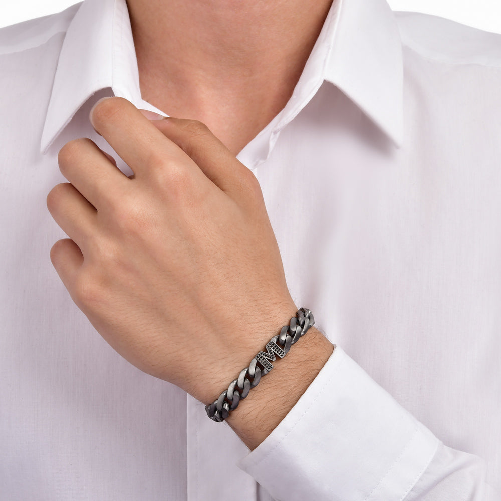 0.19 ct. Schwarz Diamantarmband