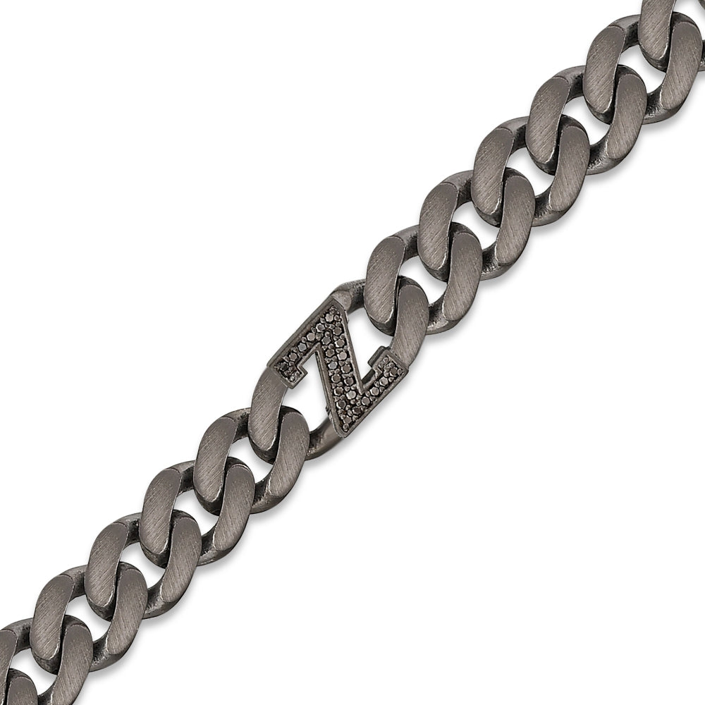 0.12 ct. Schwarz Diamantarmband