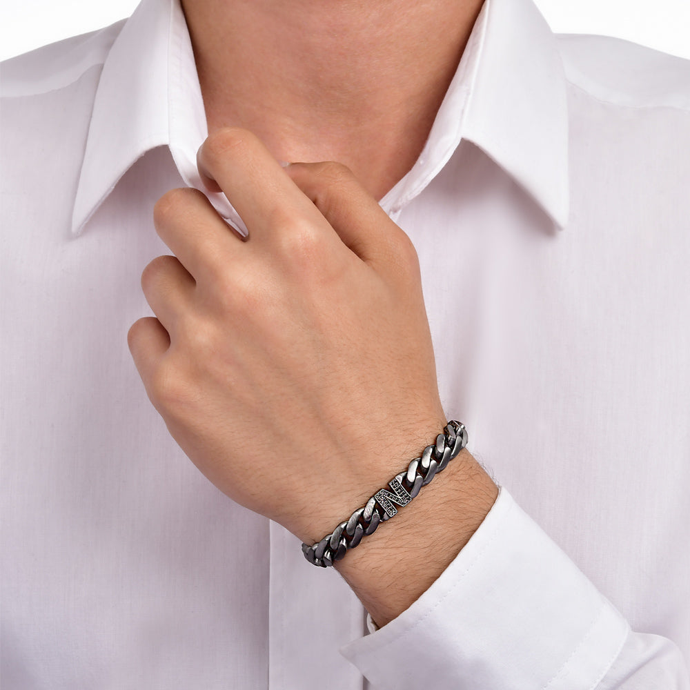 0.18 ct. Schwarz Diamantarmband