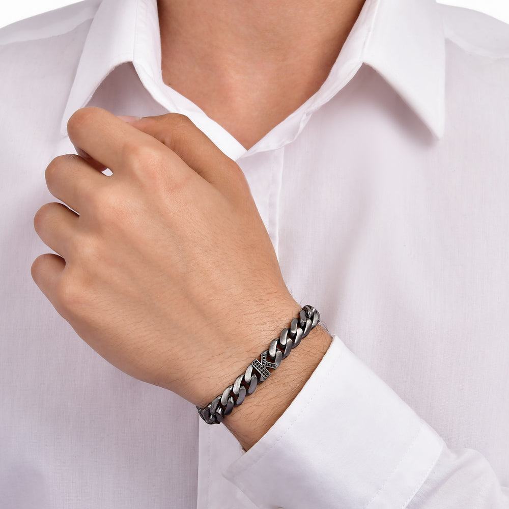 0.11 ct. Schwarz Diamantarmband