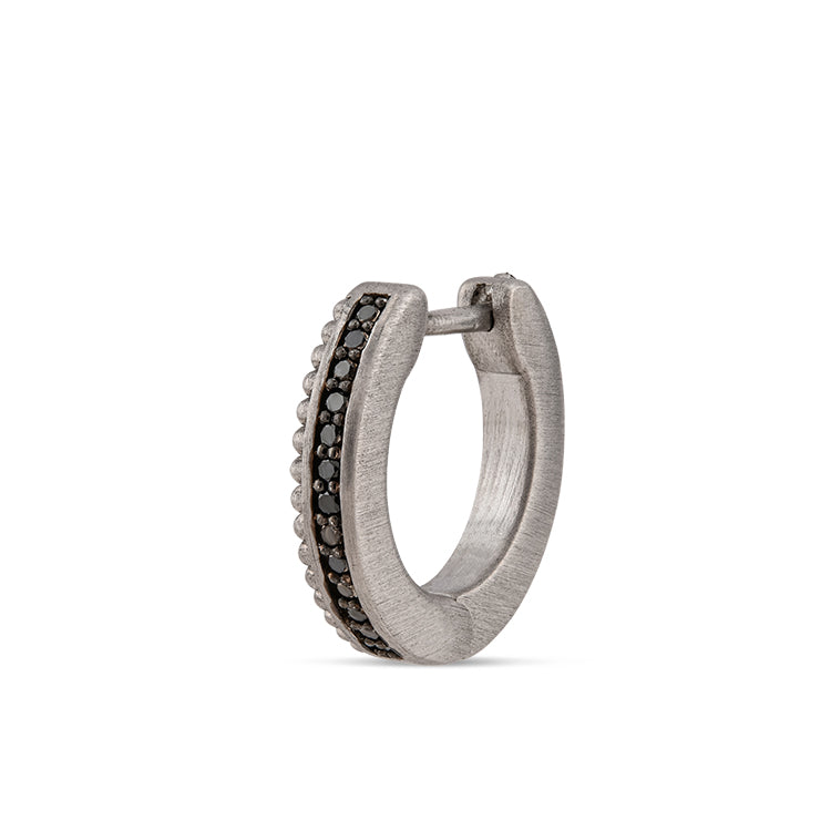 0.09 ct. Schwarz Diamantohrringe